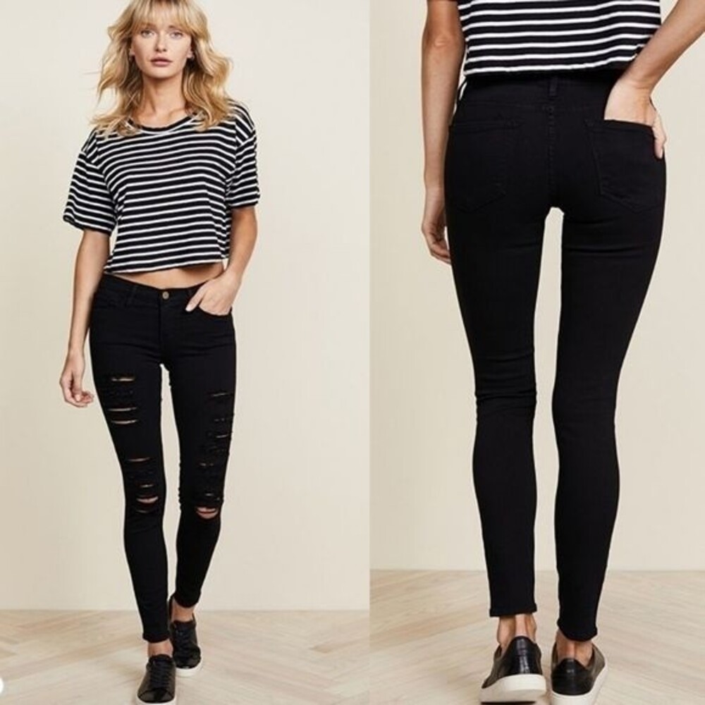 FRAME Le Skinny de Jeane in Le Color Rip Size 25